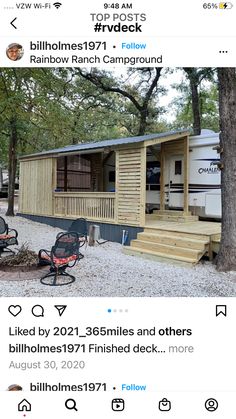 the mobile home is being advertised on twitter