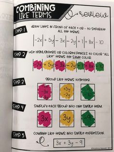 an open book with instructions on how to use the numbers for addition and subtraction