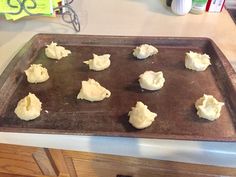 the dough is ready to be baked on the baking sheet in the oven for cooking