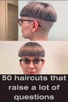 the haircuts that raise a lot of questions are shown in three different pictures