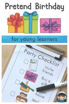 a printable birthday party game for young learners with presents and gifts on it