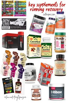 many different types of vitamins are shown in this collage with the words, key supplement