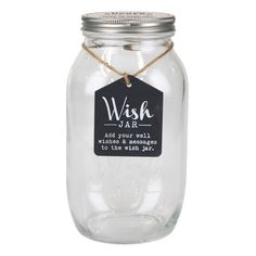 a glass jar with a label on it