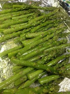 the asparagus are ready to be cooked in the oven