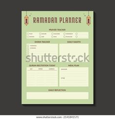 a ramaan planner on a black background