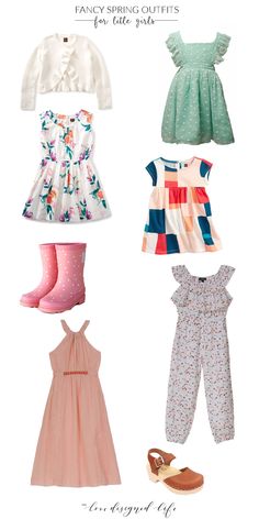 a roundup of this year's best fancy spring outfits for little girls | thelovedesignedlife.com #springdresses #easterdresses #littlegirlsdresses Fancy Spring Outfits, Cute Outfits With Bralettes, Cute Outfits Dressy, Happy First Day Of Spring, Outfits Dressy, Pool Fashion, Cute Skirt Outfits, First Day Of Spring, Future Outfit