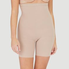 Assets by Spanx Women's High-Waist Mid-Thigh Super Control Shaper - Tan 1 Shaping Tights, Tummy Shaper, Shapewear Dress, Mid Thigh Shorts, Shapewear Bodysuit, Under Dress, High Waisted Shorts, Shapewear, Women's Intimates