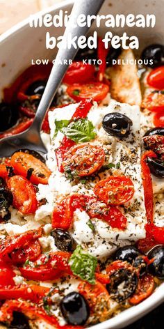 a pan filled with lots of different types of food