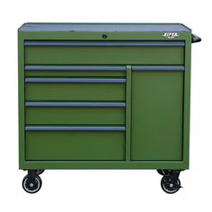 Viper Tool Storage 41-Inch 6-Drawer Steel Rolling Cabinet, Army Green Rolling Cabinet, Retro Cooler, Design Studio Office, Power Tool Storage, Tool Drawers, Dream Desk, Copper Tiles, Tool Cart, Life Right Now