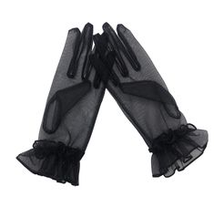 PRICES MAY VARY. One size fits most. Easy and comfortable to wear The spring and summer gloves are designed with beautiful sheer, ruffled and fine workmanship Sheer lightweight, new style, breathable, & comfortable for all-day wear Material: Tulle, which is silky and smooth with delicate floral pattern, looks lovely and fabulous; Elastic wrist comfortably fit most ladies Various Occasions: The short ruffled gloves are suitable for wedding, church tea parties, opera, concert, banquets, prom, Hall Opera Concert, Party Gloves, Tulle Gloves, Summer Gloves, Mesh Gloves, Short Gloves, Evening Gloves, Wedding Church, Wedding Gloves