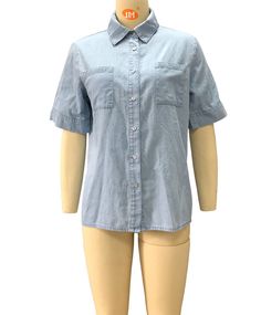 Women's Denim Shirt Short Sleeve Button Down Denim Shirt Oxford Street London, Cheap Clothing, Womens Denim Shirt, European Design, European Designs, Shirt Short Sleeve, Women Shirts Blouse, Cheap Clothes, Denim Shirt