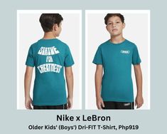 This image presents Nike x LeBron
Older Kids' (Boys') Dri-FIT T-Shirt. Strive For Greatness, The Court, Kids Boys, Nike, T Shirt