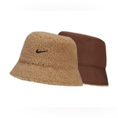 Like New White Nike Hat, Fleece Bucket Hat, Sherpa Bucket Hat, Nike Golf Hat, Shoe Palace, Running Cap, Nike Brown, Nike Hat, Reversible Bucket Hat