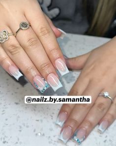 @nailz.by.samantha on tiktok Samantha Rivera, To Listen, Blue Nails, Nail Tech, A Job