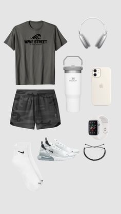 wave street shirt camo black grunge shorts nike air max maxes boys mens shuffles outfits inspo pura vida apple watch stanley iphone case Shuffles Outfits, Gym Ootd, Grunge Shorts, Gym Outfit Men, Everyday Casual Outfits, Black Grunge, Workout Chart, Shorts Nike, Gym Fit