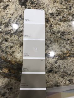 a pantone color swatch sitting on top of a counter