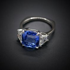 Natural blue Sapphire Ceylon engagement anniversary ring GIA cert. Cornflower Blue Sapphire, Weddings Rings, Jewelry Design Studio, Ceylon Blue Sapphire, Color Stones, Colored Gems, Pave Setting, Natural Blue Sapphire, Cornflower Blue