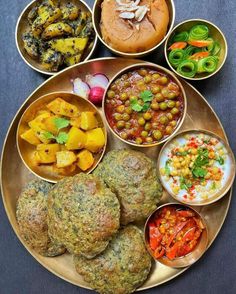 a plate full of different types of food