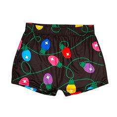 Christmas String Lights - High Waisted Multicolor Print Shorts Perfect For Santacon, Christmas Costume Parties Or Ugly Sweater Events, Grinch Theme Size Small , Black With Multicolor Christmas Lights These Are Brand New ( Not Come With Tags ) Brand Is Not Tipsy Elves! Multicolor Christmas Lights, Multicolor Christmas, Tipsy Elves, Hot Pink Shorts, Under Armour Running, Paisley Shorts, Costume Parties, Christmas Costume, Beige Shorts