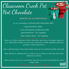 a recipe for making homemade hot chocolate