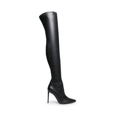 VAVA BLACK PARIS – Steve Madden Chic Black Boots For Streetwear, Modern Black Boots For Night Out, Modern Black Boots For Party, Chic Black Streetwear Boots, Modern Black Party Boots, Luxury Black Streetwear Boots, Sleek Black Boots For Night Out, Steve Madden Thigh High Boots, Vince Noir