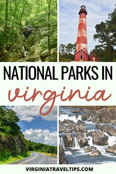 the national parks in virginia with text overlay