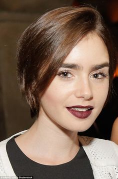 Lily Collins - October 7, 2015 Androgynous Haircut, Kelly Preston, Film Premiere, Bridget Jones, Toned Abs, Love Jesus, Good Hair Day