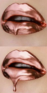 We're completely obsessed with the rose gold lip trend... Pose Portrait, Lip Trends, Metallic Lips, Avant Garde Makeup, Sweet Lips, Gold Lips, Lips Makeup, Gold Aesthetic