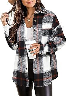 Winter Fashion Jackets, Plaid Shacket, Long Sleeve Outerwear, Elegante Casual, Flannel Women, Flannel Tops, Casual Vest, Long Sleeve Plaid, Plaid Jacket