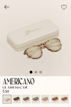 an americano sunglasses and case are on sale