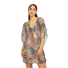 Update your swim wardrobe with this women's cover-up caftan from Jordan Taylor. Update your swim wardrobe with this women's cover-up caftan from Jordan Taylor. Sheer animal print V-neck Flowy, elbow-length sleevesFIT & SIZING Caftan stylingFABRIC & CARE Polyester, spandex Hand wash Made in the USA Size: X Large. Color: Snake Ivory. Gender: female. Age Group: adult. Pattern: Pattern. Beige V-neck Cover-up For Vacation, V-neck Kaftan For Resort Season, V-neck Tunic For Beach Season, Summer Tunic Cover-up, Summer Loungewear Cover-up, Casual Swim Dress For Loungewear, Vacation Tunic Cover-up, Short Sleeve Beachwear Tunic For Vacation, Casual Pool Cover-up