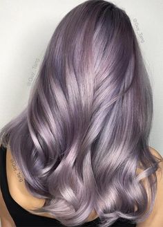 Purple Silver Hair, Purple Lowlights, Ash Purple Hair, Purple Hair Highlights, Purple Balayage, Purple Ombre Hair