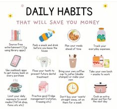 an image of daily habitts that will save you money