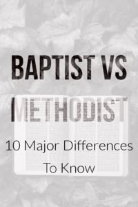 the words baptist vs method are shown in black and white