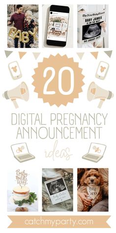 the top 20 digital pregancy announcement templates for any event, including photos and text