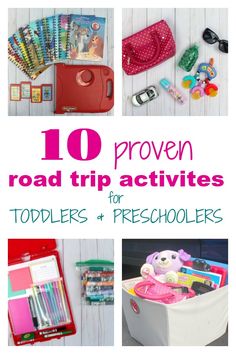 the top ten road trip activities for toddlers and preschoolers