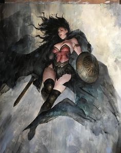 DC Comics. Comic Book Artwork • Wonder Woman by Puppeteerlee on Instagram . Follow us for more awesome comic art, or check out our online store www.7ate9comics.com Dessin Game Of Thrones, Wonder Woman Artwork, By Any Means Necessary, Comics Girls, 판타지 아트