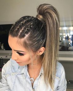 Luxy Hair, A Ponytail, Pinterest Hair, Penteado Cabelo Curto, Festival Hair, Braids For Long Hair, Box Braids Hairstyles, Grunge Hair, Ponytail Hairstyles