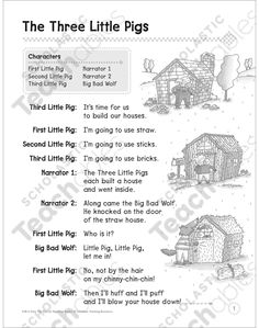 the three little pigs worksheet for children to learn how to build their own house