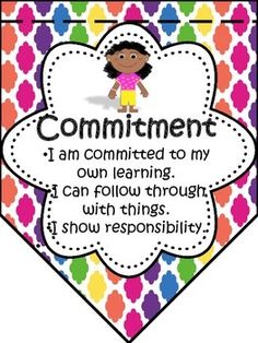 an image of a poster with the words,'i am commited to my own learning