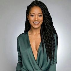 Keke Palmer Easy Formal Hairstyles, Big Braids, Red Carpet Hair, Long Box Braids, Braided Hairstyles For Teens, Pelo Afro, Jada Pinkett Smith, Keke Palmer, Crochet Braids Hairstyles