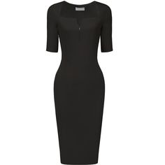 This dress can be a perfect addition to almost any outfit from formal to daily wear, great for work, meeting, office, businesses, work, party, cocktail, wedding, casual, daily dressing, etc. Pair with high heels for a elegant office look. Comfortable and versatile, this pencil dress perfect on its own or as a layer under a blazer. Shell: 62% Rayon, 33% Nylon, 5% Spandex; Lining: 100% Polyester. Black Sheath Office Dresses, Black Knee-length Mini Dress For Business, Knee-length Black Business Dress, Black A-line Short Sleeve Dress For Work, Black Midi Dress With 3/4 Sleeves For Office, Elegant Office, Black Sheath Dress, Pencil Dress, Black Media