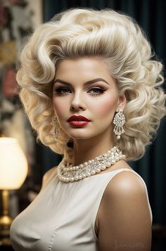 20s Glamour, Marilyn Monroe Hair, Glamour Outfit, High Fashion Makeup, Gray Hair Cuts, Glamour Shots, Hair And Beauty Salon