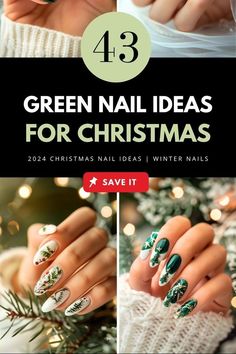 Discover stunning green nail designs for 2024, featuring forest, hunter, and neon greens. Combine them with red, white, or gold accents for trendy and festive looks. Save to your board and check the article for more ideas! Forest Hunter, Green Nail Designs, Green Nail, Deep Forest, Green Nails, Green Christmas, Christmas Nails, Neon Green, Gold Accents