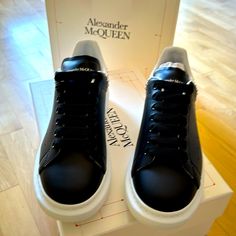 Brand New Men’s Alexander Mcqueen Sneakers. Includes Original Box. Never Been Worn. White Alexander Mcqueen Sneakers Outfit Men, Custom Calf Leather Sneakers With Studded Outsoles, White Alexander Mcqueen Sneakers Outfit, Luxury Streetwear Sneakers, Luxury Custom Sneakers With Leather Sole For Streetwear, Designer Low-top Custom Sneakers For Formal Occasions, Designer Custom Low-top Sneakers For Formal Occasions, Luxury Leather Sneakers With Studded Outsoles, Luxury Custom Leather Sneakers With Studded Outsoles