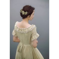 For a noble and elegant young lady, like a sparkling jewel in a palace. A retro dress that reminds you of the season of fresh greenery. The neckline and cuffs are decorated with lace embroidery and ruffles. The way she sways gently and gracefully is captivating. 
 
 Size 
 
 S size 
 
 Length: 121cm 
 Shoulder width: 35cm 
 Bust: 84cm 
 Waist: 70cm 
 
 Sleeve length: 18cm 
 
 M size 
 
 Length: 122cm 
 Shoulder width: 36cm 
 Bust: 88cm 
 Waist: 74cm 
 
 Sleeve length: 18cm 
 
 L size 
 
 Length: Princess Style Summer Gown With Ruffles, Princess Style Fitted Summer Gown, Summer Princess Style Fitted Gown, Fitted Princess Style Summer Gown, Princess Style Lace Gown With Ruffles, Fitted Princess Gown For Summer, Spring Fitted Gown With Ruffles, Spring Dress-up Gown With Fitted Bodice, Garden Party Gown With Ruffles And Fitted Bodice