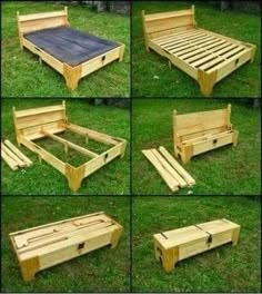 the steps are made to look like a bed frame