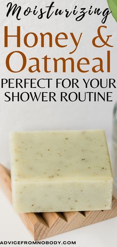 This DIY honey oatmeal soap recipe is a great addition to your shower products list. For your next self-care shower routine make sure to add this homemade soap bar made of colloidal oatmeal and honey to your shower essentials products. Homemade Oatmeal Soap, Oatmeal Soap Recipe, Honey Soap Recipe, Exfoliating Soap Bar, How To Make Shampoo, Diy Oatmeal, Shampoo Bar Recipe, Diy Honey, Homemade Soap Bars