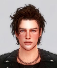 an animated image of a young man with dark hair and piercings on his ears