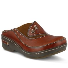 CHINO CLOG Comfortable Brown Clogs With Stitched Sole, Brown Clogs With Stitched Sole, Spring Brown Clogs With Stitched Sole, Closed Toe Mules With Stitched Sole, Brown Slip-on Clogs, L'artiste By Spring Step, Womens Chinos, Footwear For Women, Spring Step Shoes